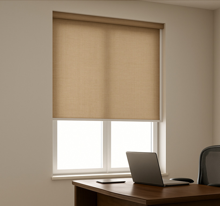 Cozy beige office roller blind - TenStickers