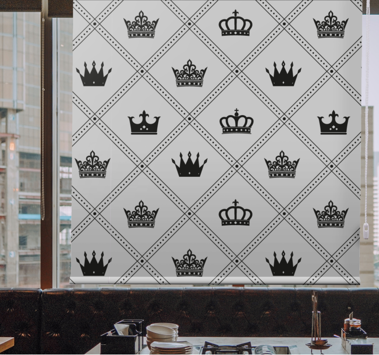 Crown Pattern Design elegant roller blind - TenStickers