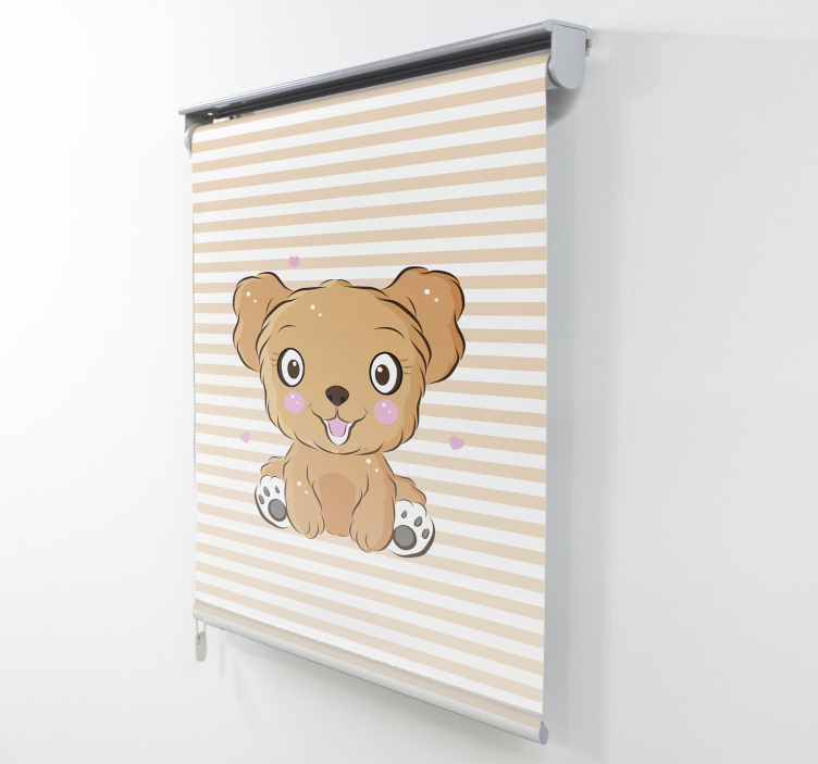 Cute Puppy Illustration animals roller blind - TenStickers