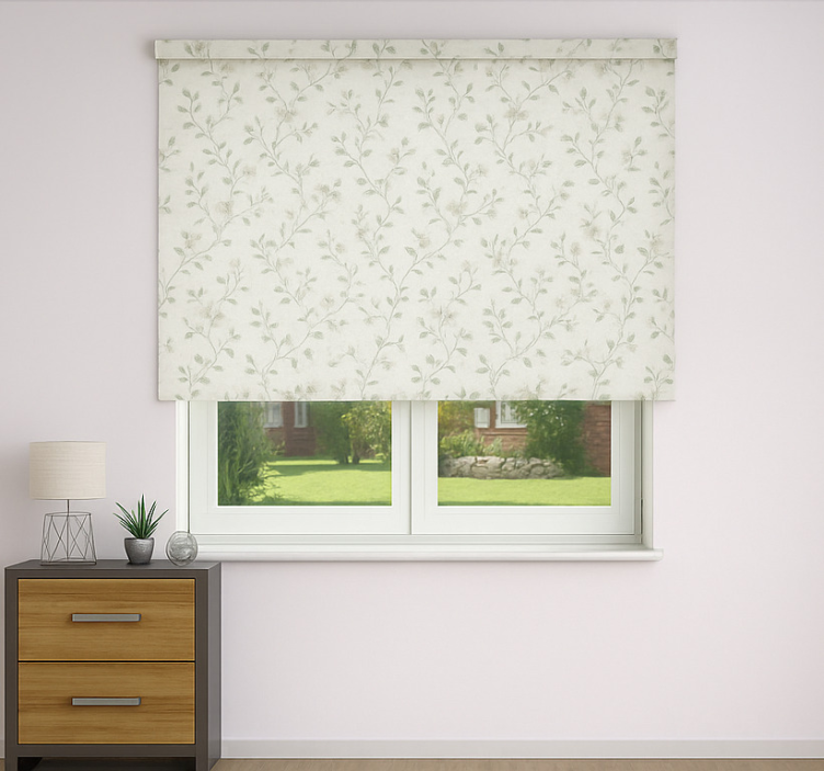 Dainty vintage floral master bedroom roller blind - TenStickers