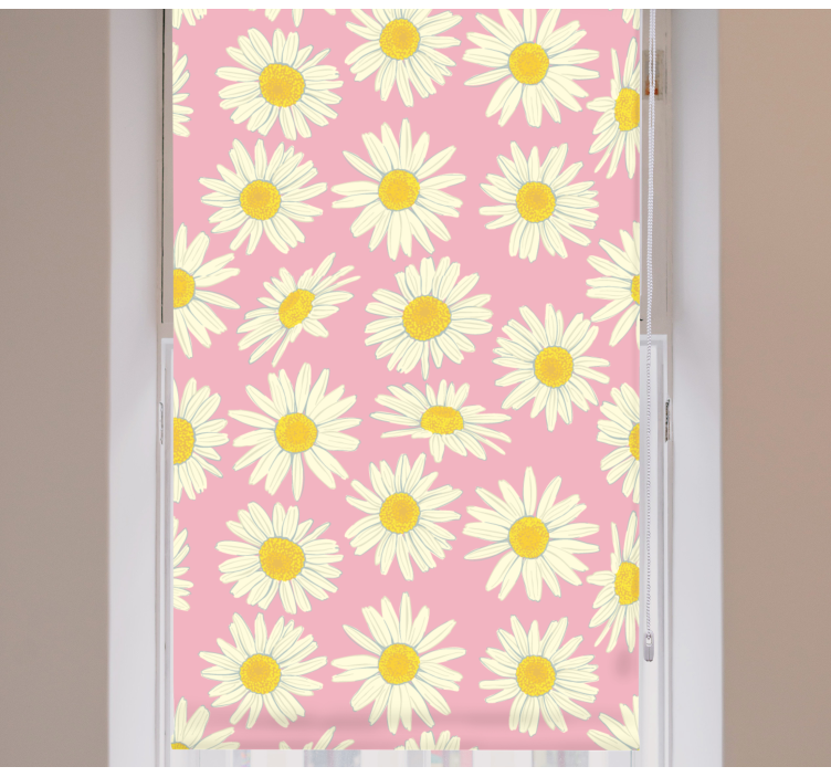 Daisy Pattern Bloom roller blind flowers - TenStickers