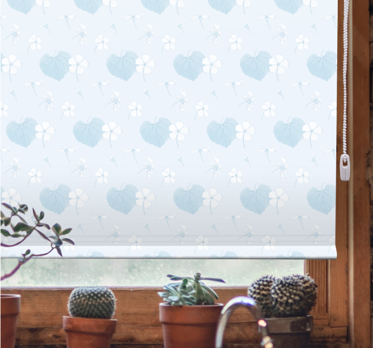 Delicate Floral Hearts roller blind flowers - TenStickers
