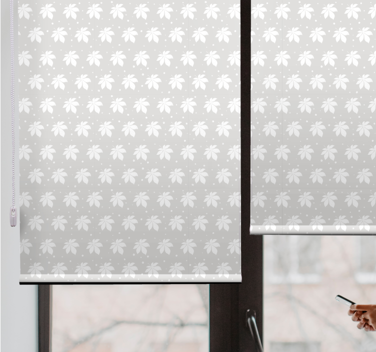 Delicate Flower Pattern roller blind flowers - TenStickers