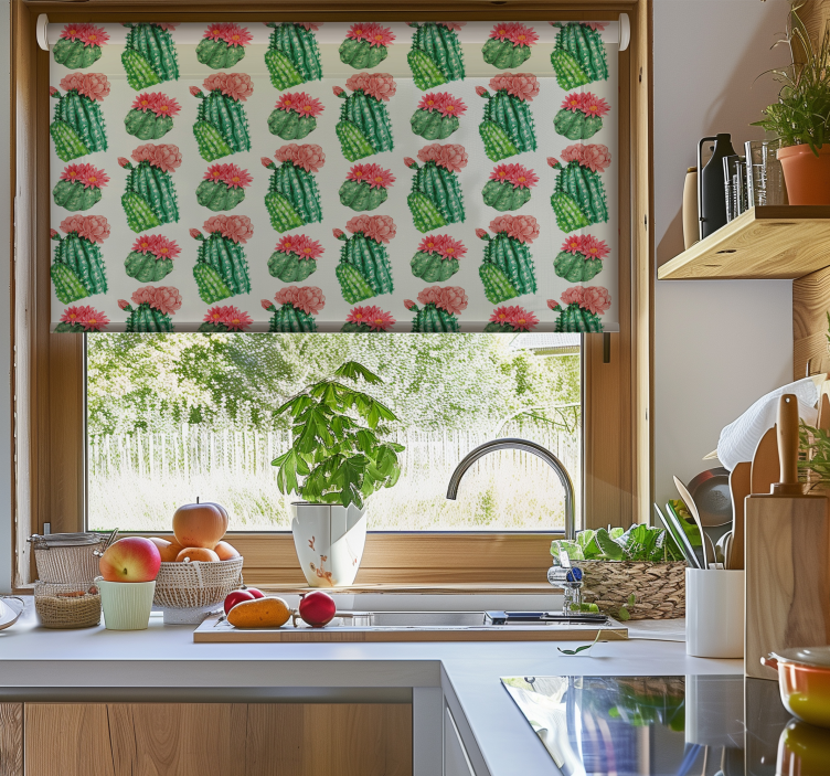 Desert floral cactus blind - TenStickers
