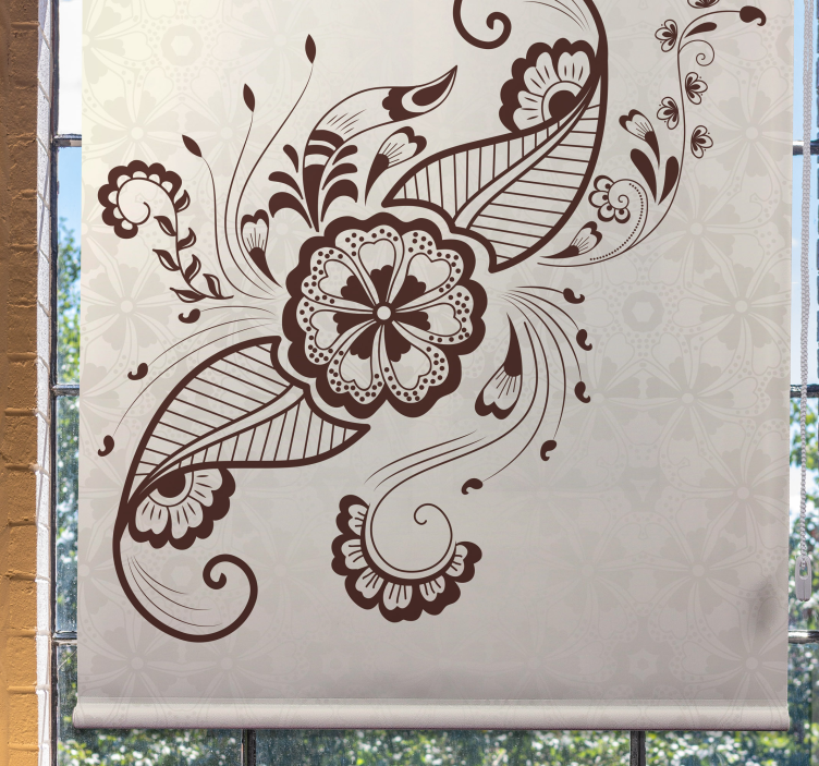 Complex Flower Arrangement floral roller blind - TenStickers