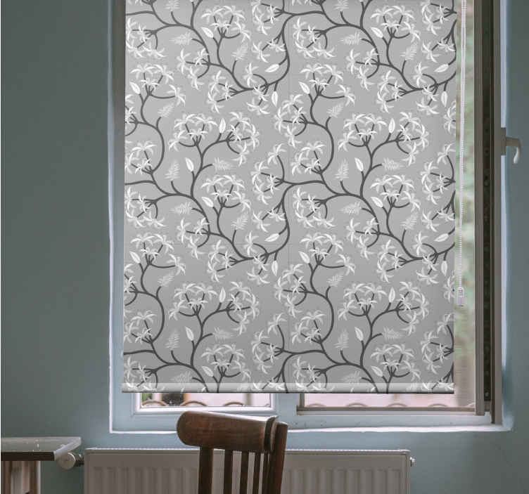 Elegant Floral Branches roller blind flowers - TenStickers