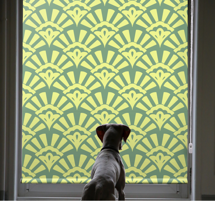 Elegant Leaf Theme textured roller blind - TenStickers