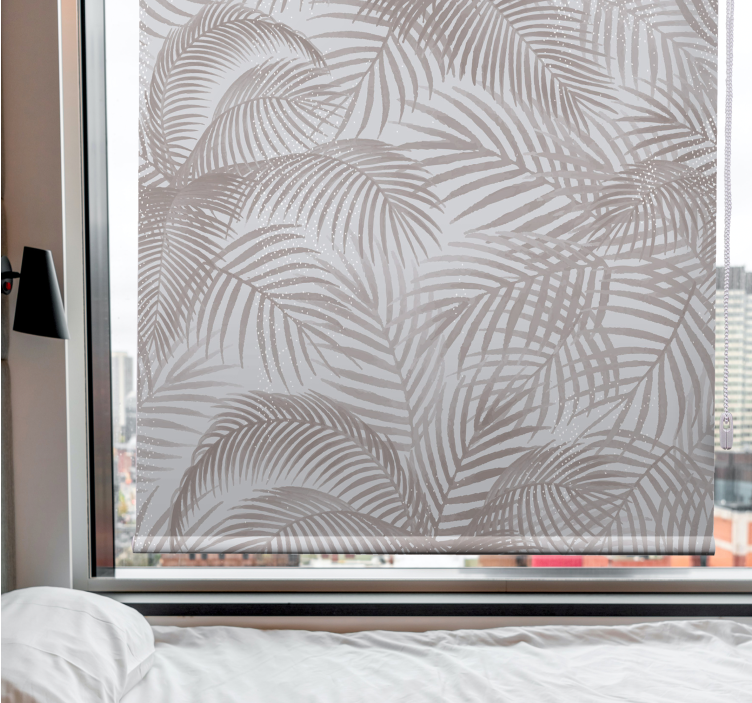 Elegant Palm Leaf roller blind flowers - TenStickers