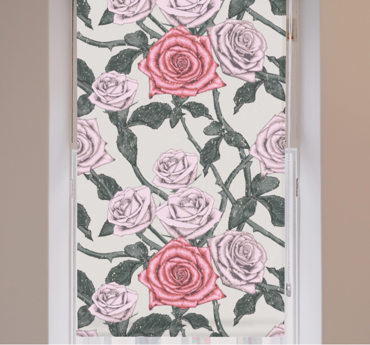Elegant Rose Arrangement roller blind flowers - TenStickers
