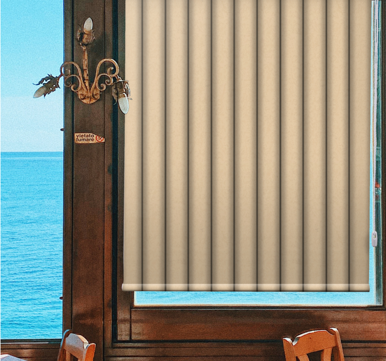Beige vertical slats textured roller blind - TenStickers