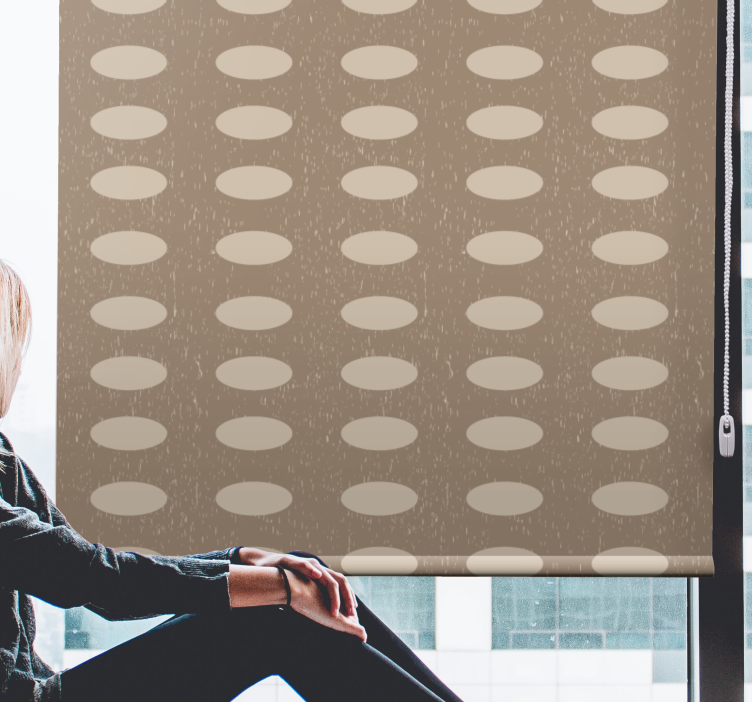 Eloquent Oval Patterns textured roller blind - TenStickers