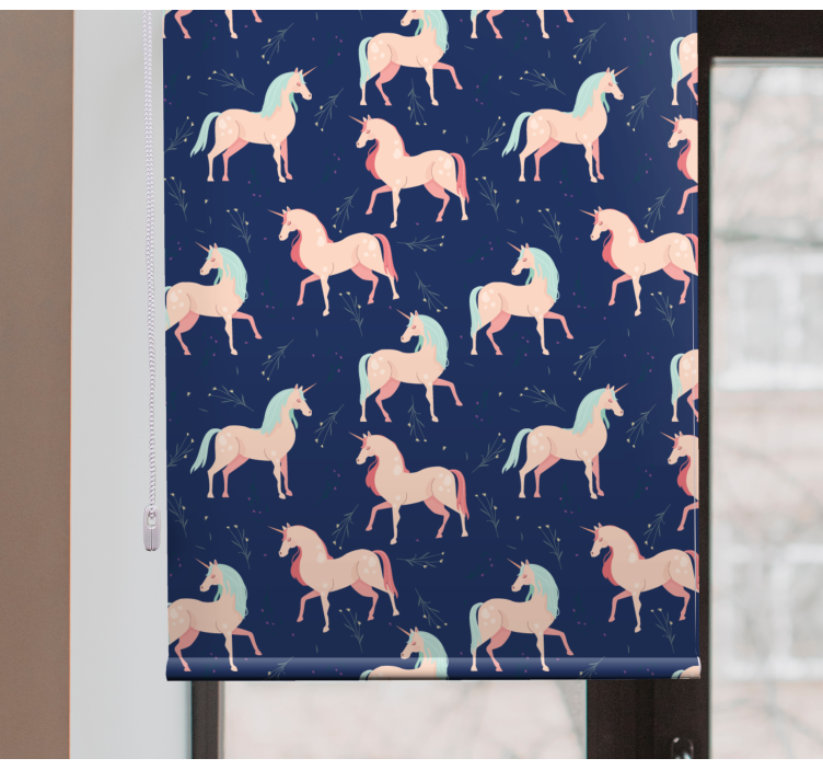 Enchanted Unicorns Motif animal roller blind - TenStickers