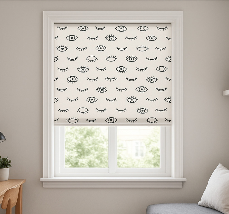 Eyelash eye pattern teenage roller blind - TenStickers