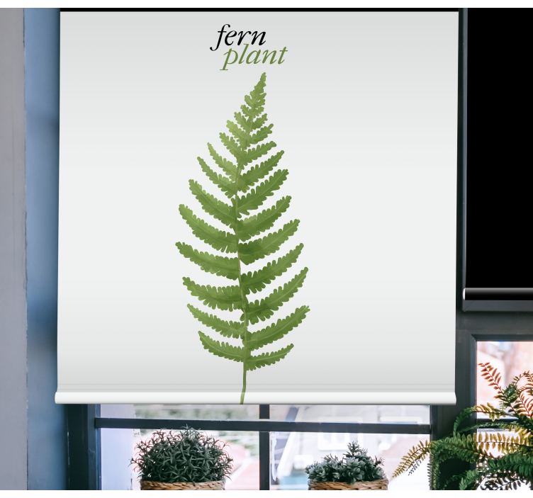 Fern green plant roller blind flowers - TenStickers