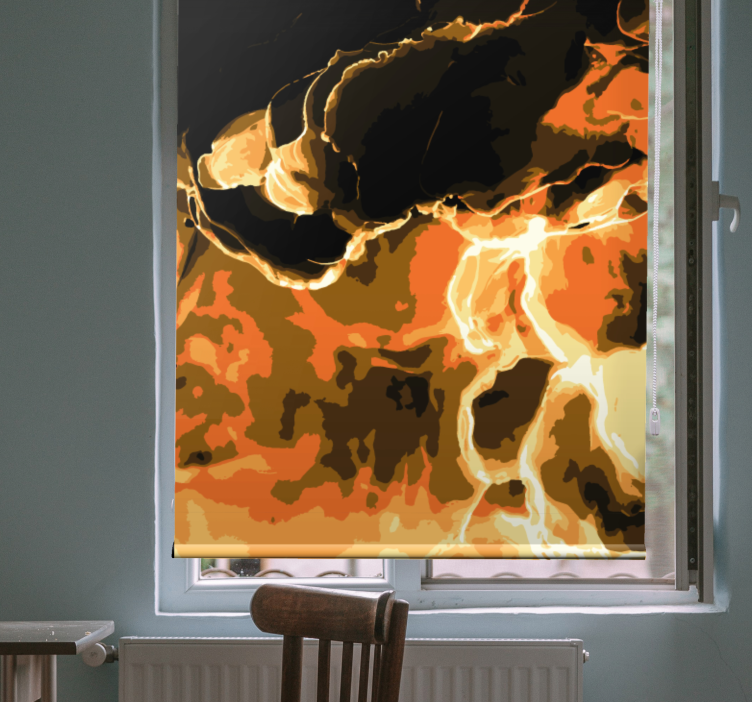 Fiery Swirls textured roller blind - TenStickers