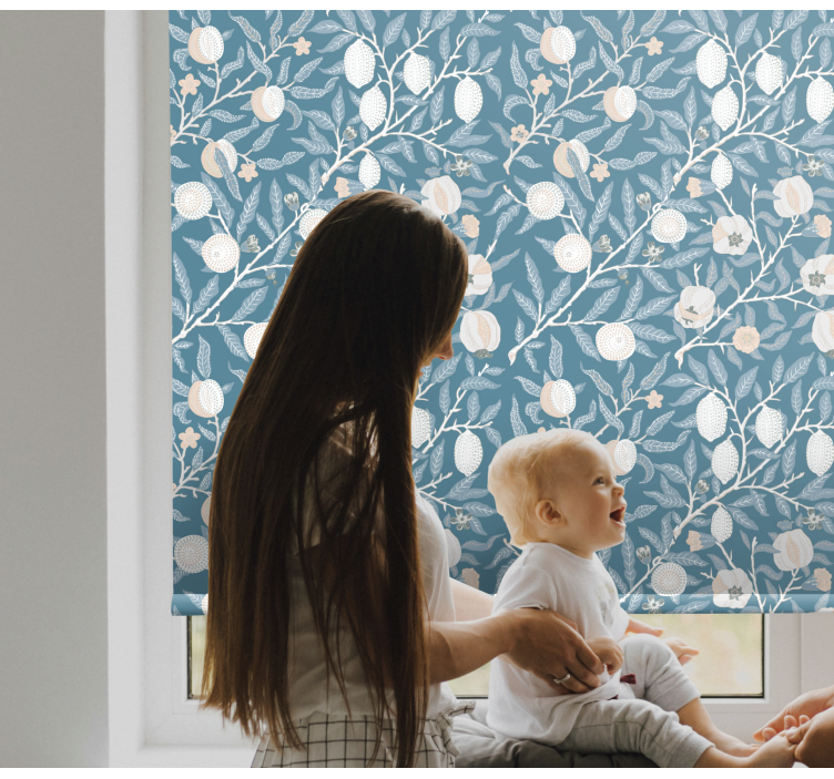 Floral Branches Design roller blind flowers - TenStickers