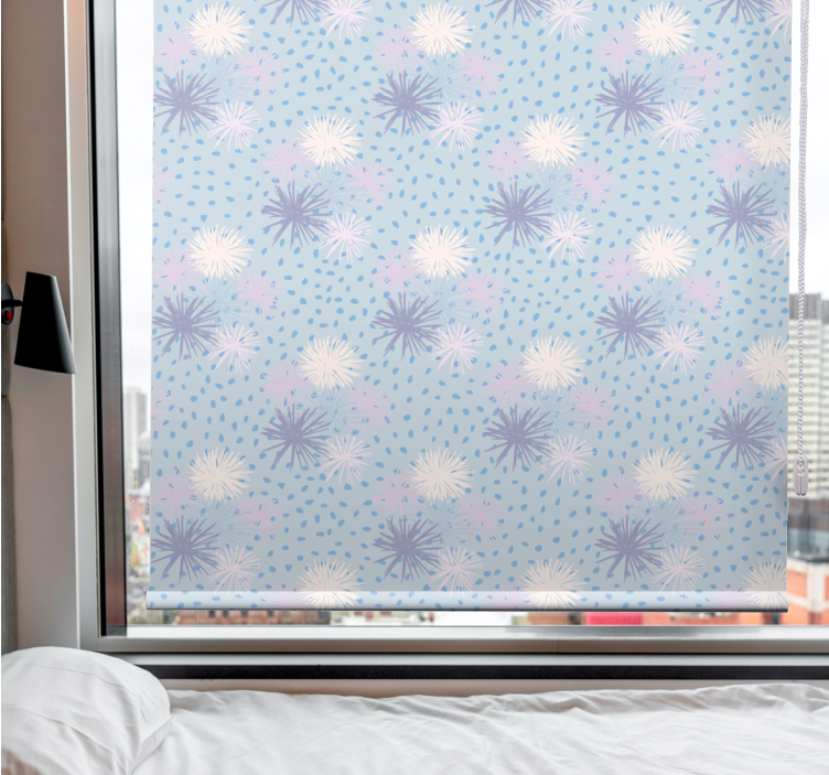 Floral Burst Pattern roller blind flowers - TenStickers