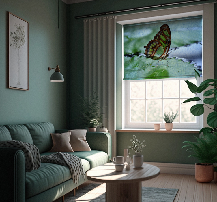 Flying on water Butterfly blind - TenStickers