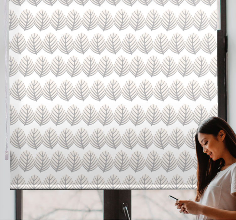 Foliage Motif Arrangement roller blind flowers - TenStickers