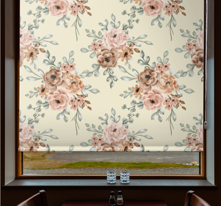 Gentle blossom composition roller blind flowers - TenStickers