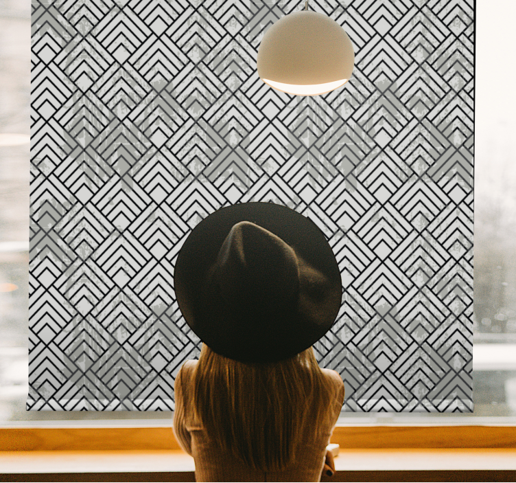 Geometric Arrangement Style modern roller blind - TenStickers