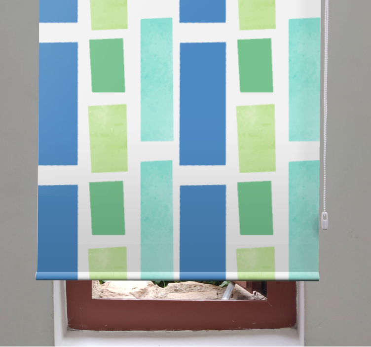 Geometric Block Pattern textured roller blind - TenStickers