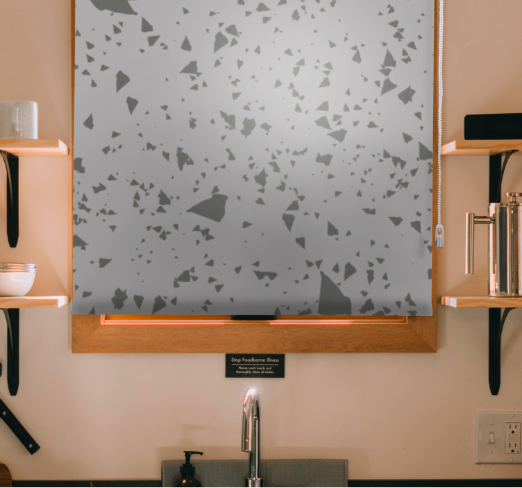 Geometric Fragment Patterns textured roller blind - TenStickers