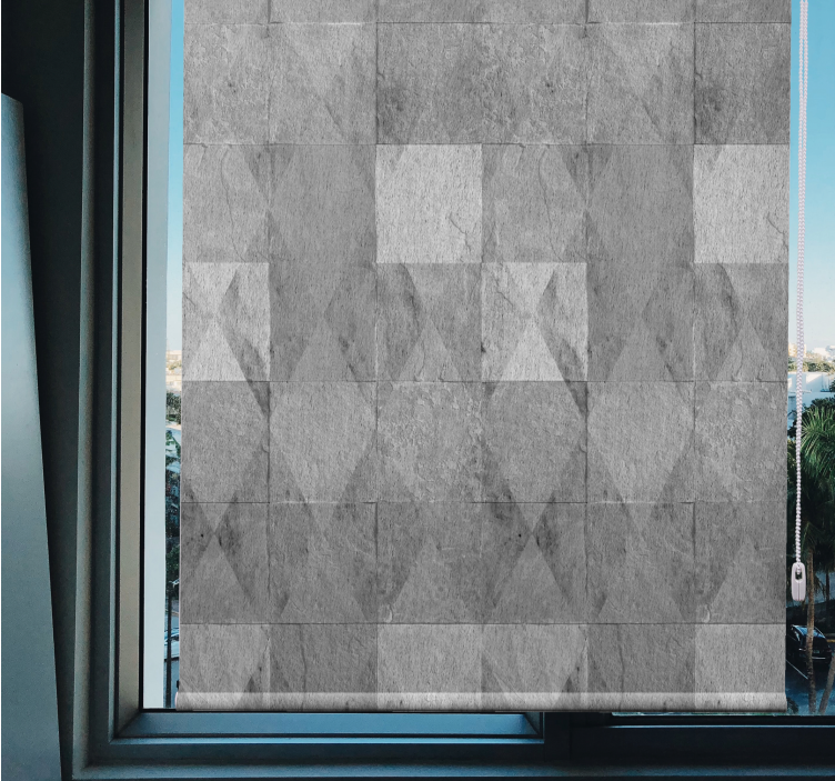 Geometric Grey Pattern textured roller blind - TenStickers