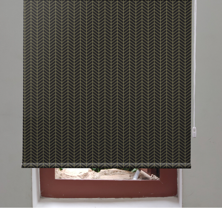 Geometric Leaf Motif textured roller blind - TenStickers