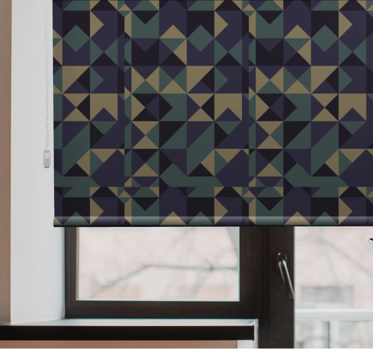 Geometric Pattern Blocks modern roller blind - TenStickers