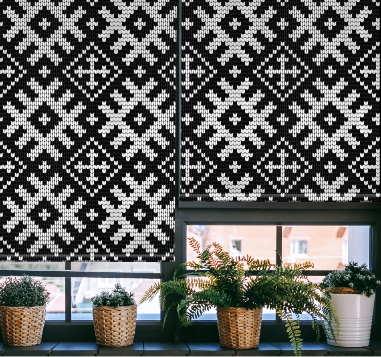Geometric Pattern Craft modern roller blind - TenStickers