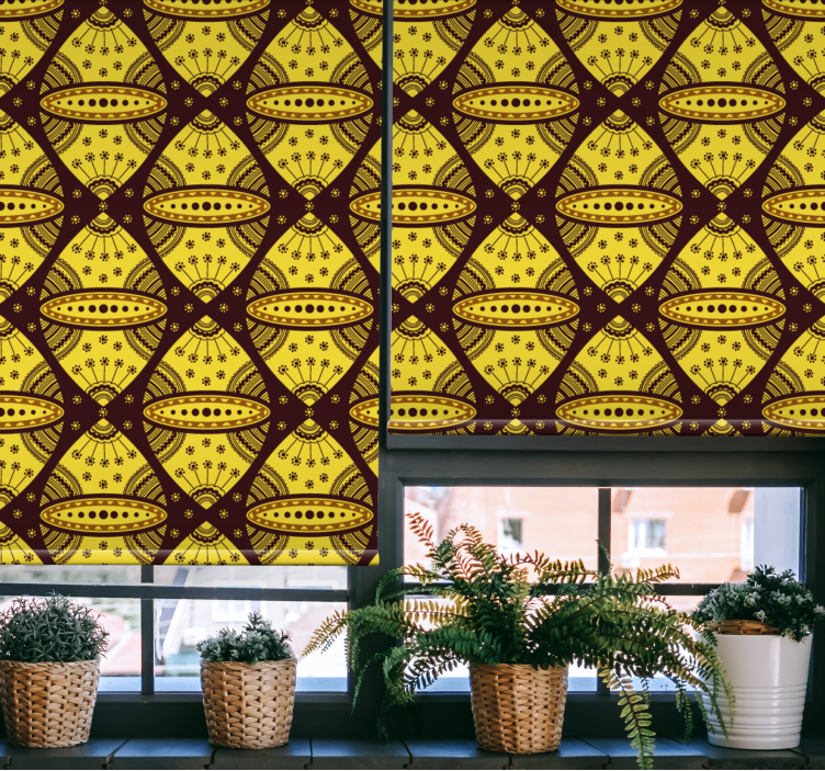 Geometric Pattern Fusion textured roller blind - TenStickers