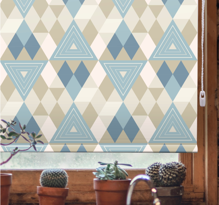 Geometric Triangles Pattern modern roller blind - TenStickers