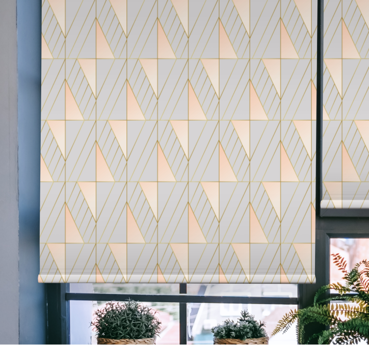 Gometric Patterned Lines modern roller blind - TenStickers