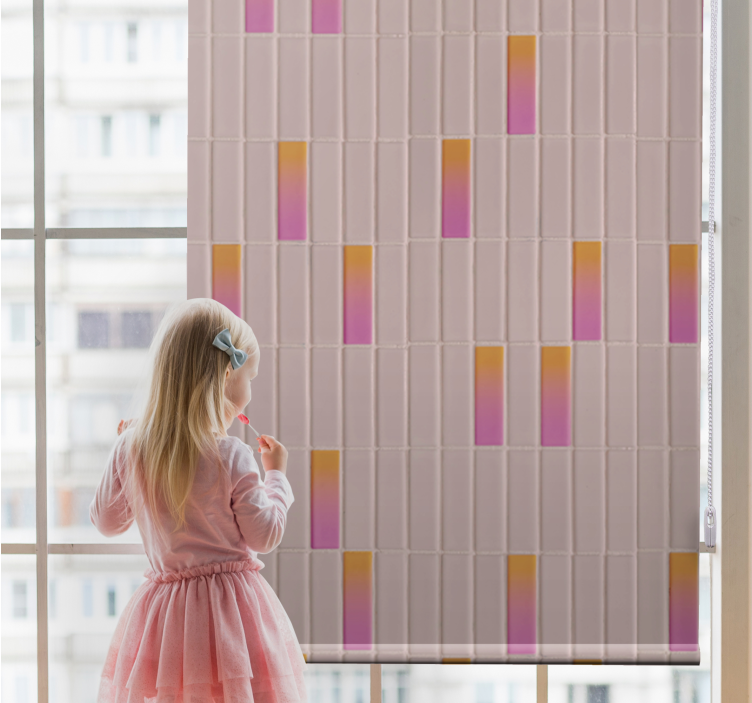 Gradient pink pattern textured roller blind - TenStickers