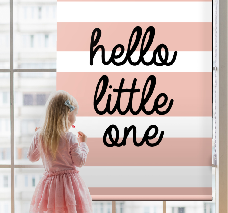 "Hello Little One" custom roller blind - TenStickers