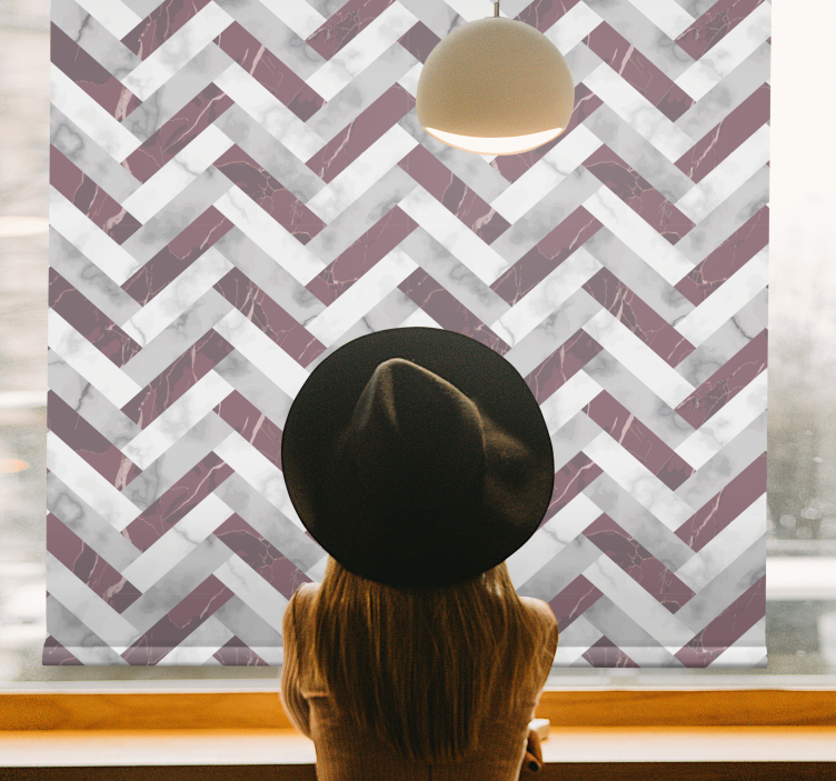Herringbone Marble Pattern textured roller blind - TenStickers