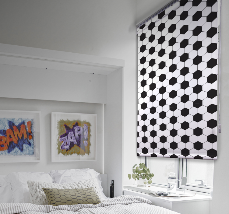 Hexagonal pattern football roller blind - TenStickers
