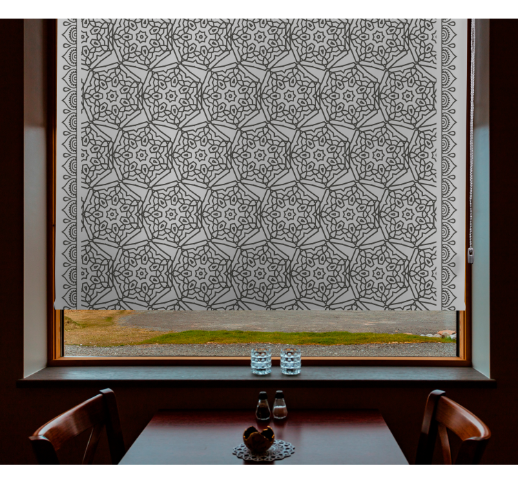 Intricate Geometric Pattern textured roller blind - TenStickers