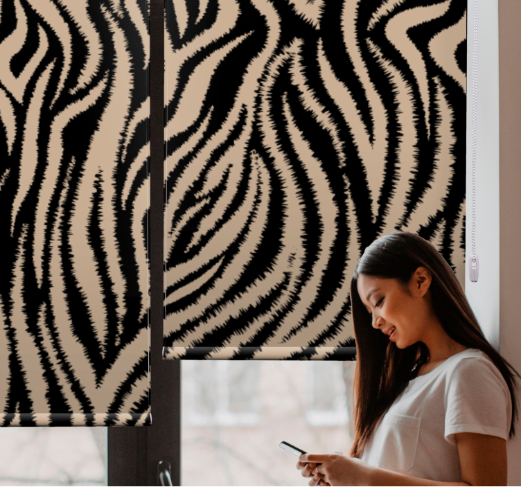 Irregular black zebra Various animal blind - TenStickers