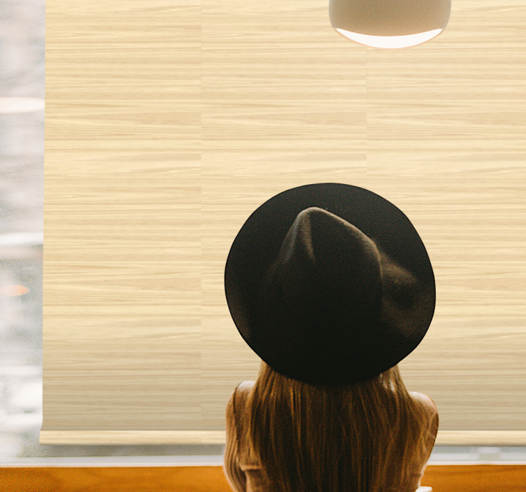 "Japandi" design wood effect Living room blind - TenStickers