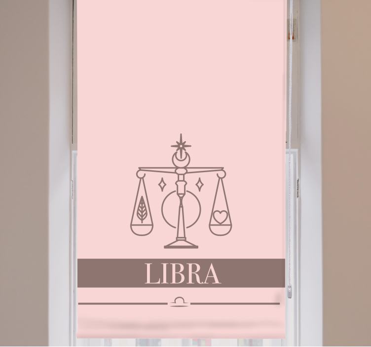 Libra zodiac symbol custom roller blind - TenStickers