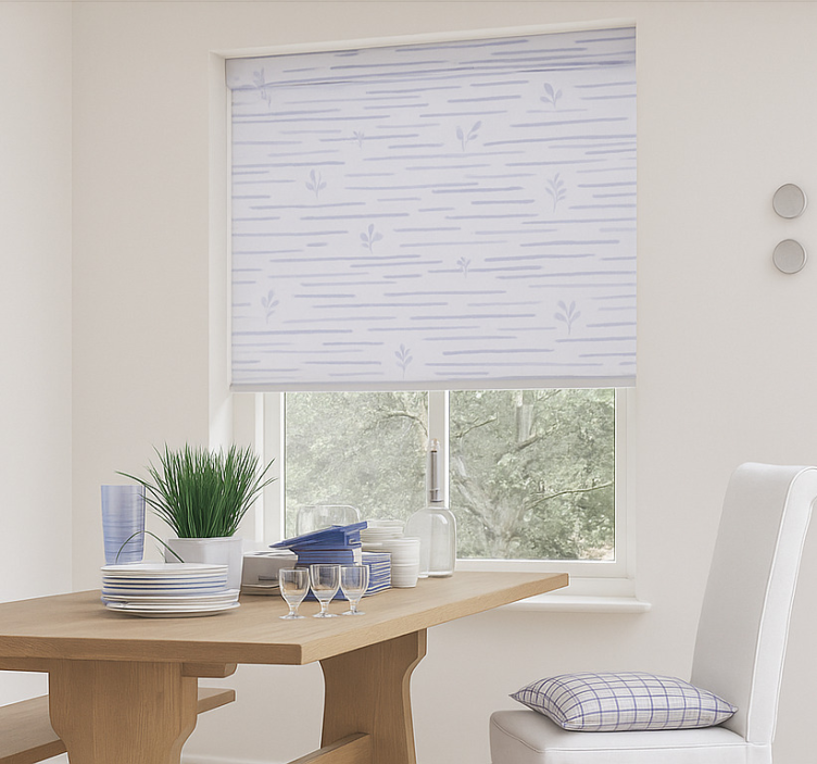 Light lavender design dining room roller blind - TenStickers