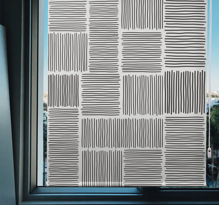 Line black white Mid-Century decor Modern blind - TenStickers
