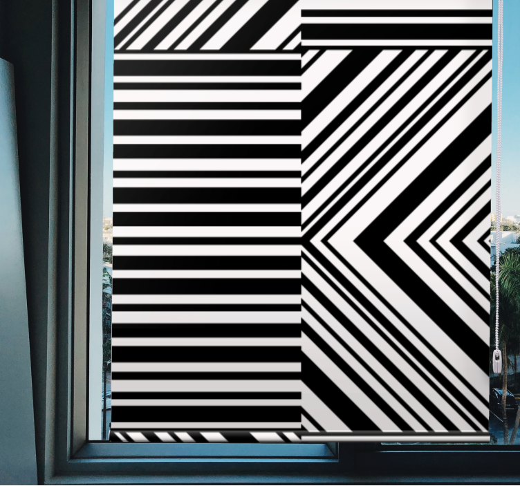 Linear Geometric Patterns textured roller blind - TenStickers