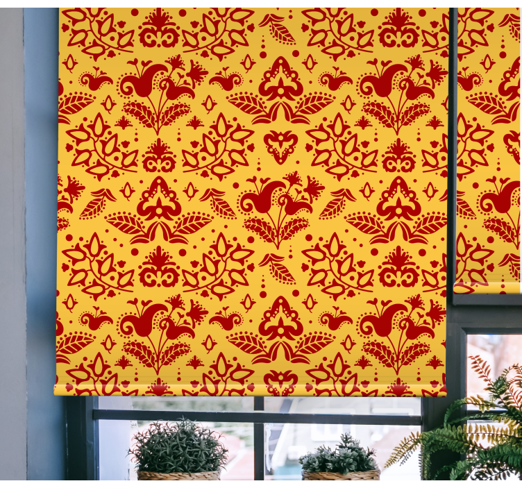 Lines of Flower roller blind - TenStickers