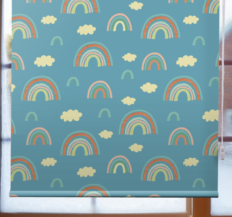 Lively rainbow motif kids roller blind - TenStickers