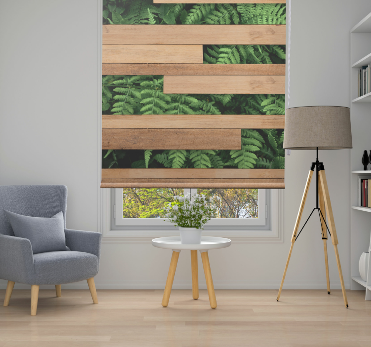 Lush Greenery Overlay tree roller blind - TenStickers