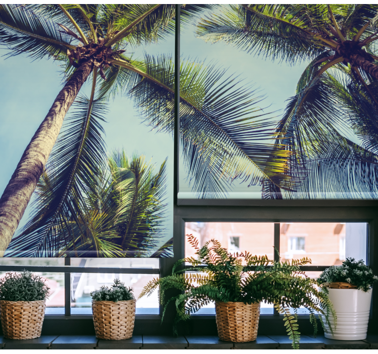 Lush Palm Canopy tree roller blind - TenStickers
