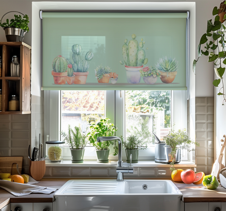 Minimalistic style cactus blind - TenStickers